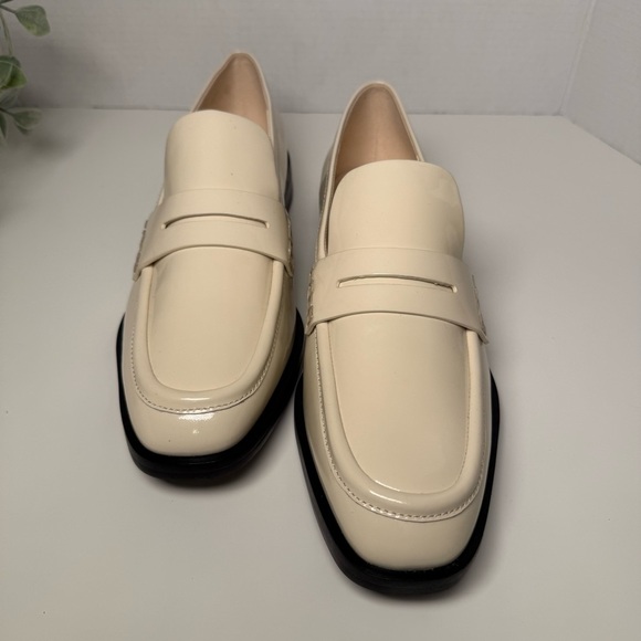 3.1 Phillip Lim Alexa Patent Leather Penny Loafers EU Size 41 US 11 Ivory/Creme main image 11